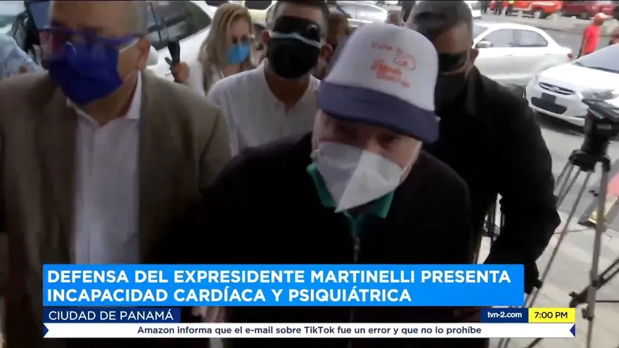 Defensa del expresidente Martinelli presenta certificado de incapacidad en caso Odebrecht.