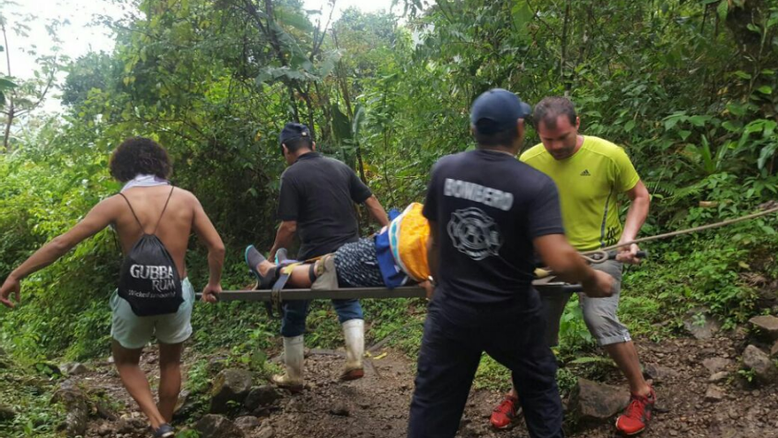 Momentos en que descendían en el área de la India Dormida