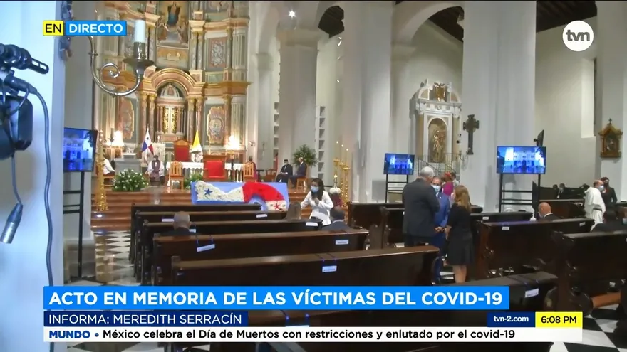 Celebran acto en memoria de las víctimas COVID19 en la Basílica Santa María la Antigua