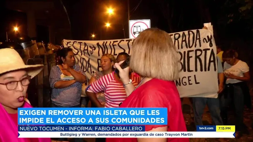 Protestan en Nuevo Tocumen por construcción de isleta
