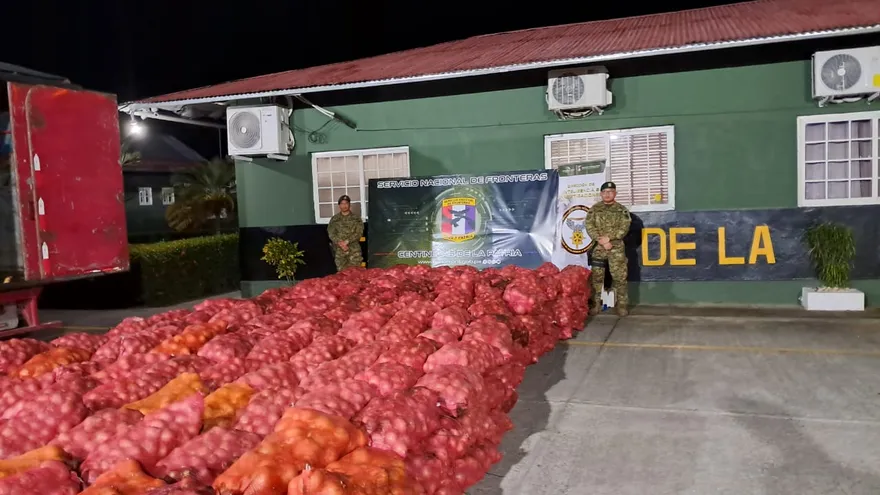 Cargamento de cebollas decomisadas