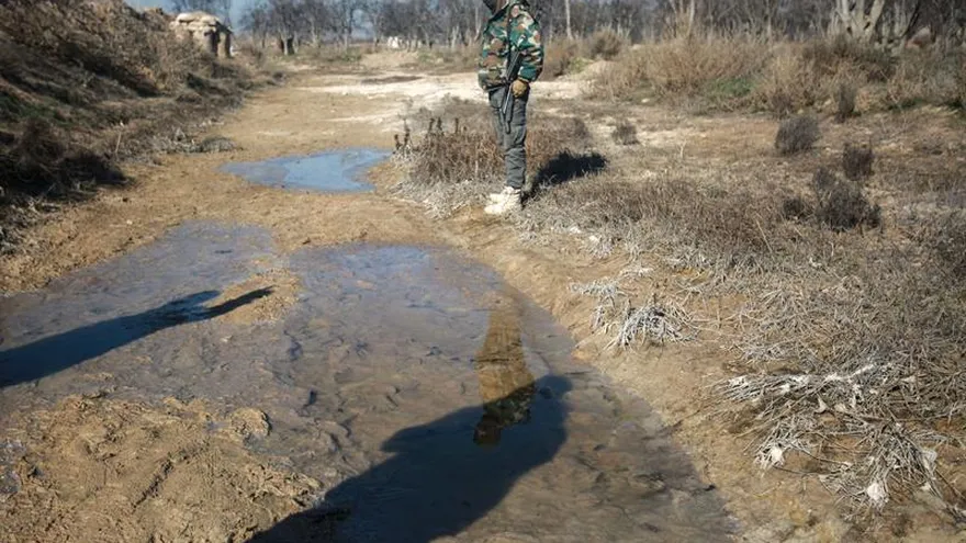Rebeldes del Ejército Islámico en el área de Ghouta, Siria.