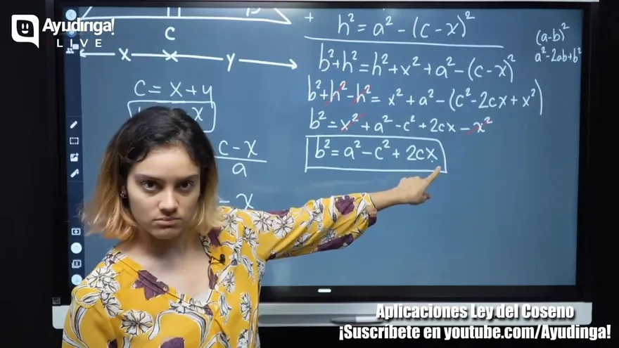 Ayudinga Matemáticas 10° Aplicaciones de la Ley del Coseno (Parte I) 3 de agosto de 2020
