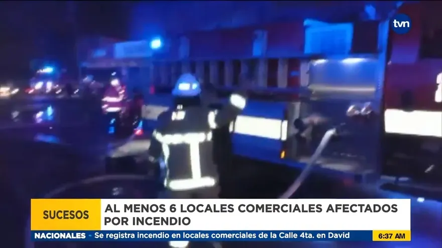 Fuego consume locales comerciales en Chiriquí