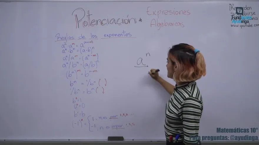 Ayudinga (Matemáticas 10°) - Potenciación de Expresiones Algebraicas Lunes 16 de marzo