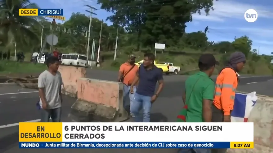 Se mantienen puntos cerrados en la vía Interamericana