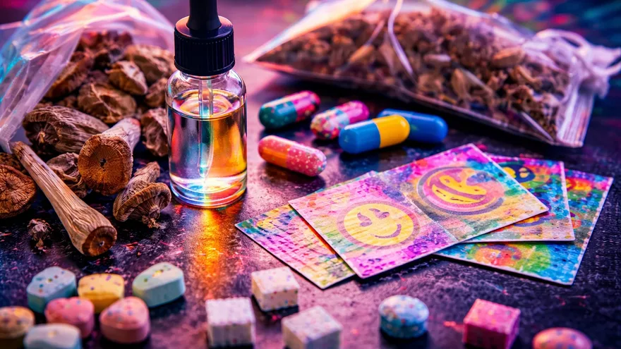 Imagen ilustrativa sobre drogas psicodélicas.