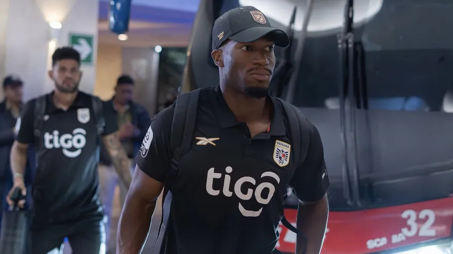 Jugadores de la Selección de Panamá a su llegada a la Ciudad de Guatemala