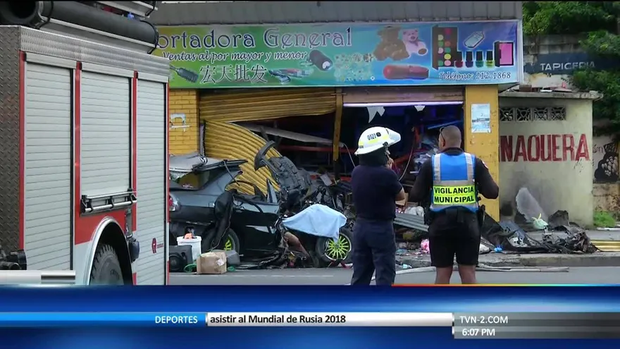 Persecución policial termina en un accidente de tránsito