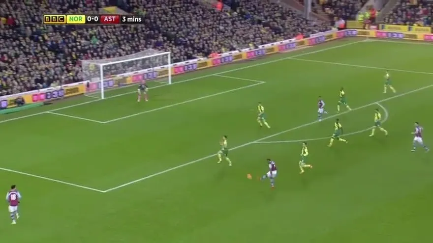 Norwich City superó 2-0 al Aston Villa