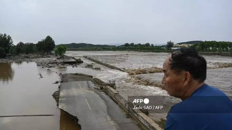 Fuertes lluvias en China.
