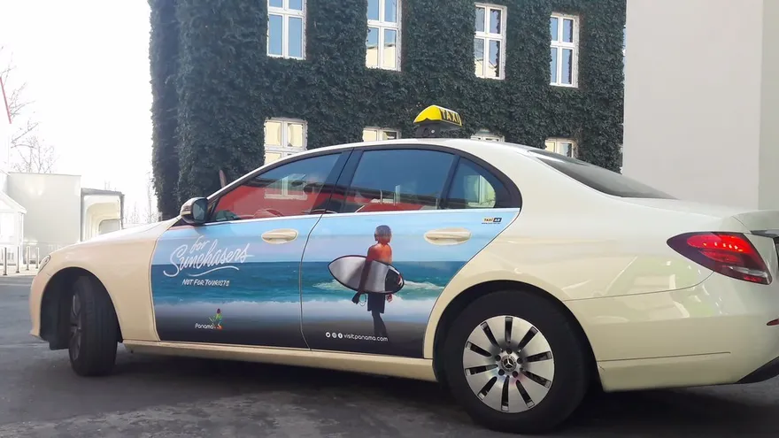 Taxis con imágenes panameñas