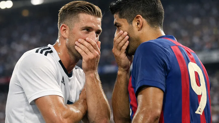 Imagen ilustrativa de jugadores cubriéndose la boca