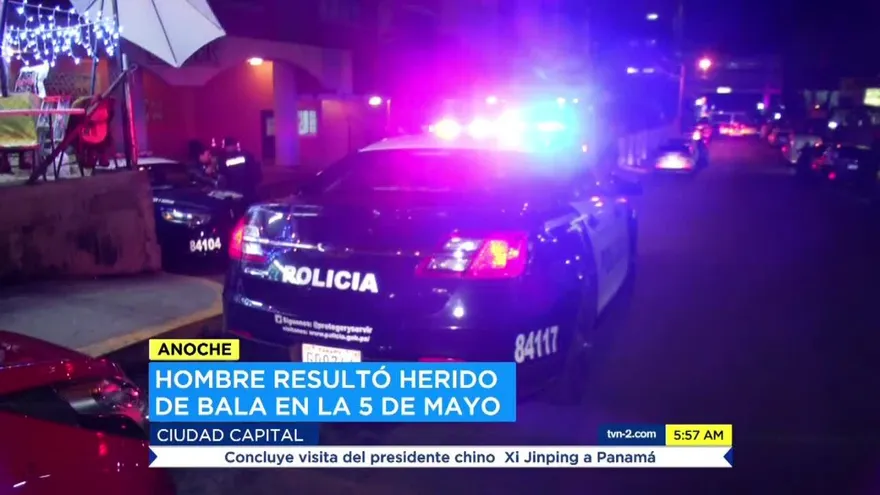 Hombre fue herido de bala en la Plaza 5 de Mayo