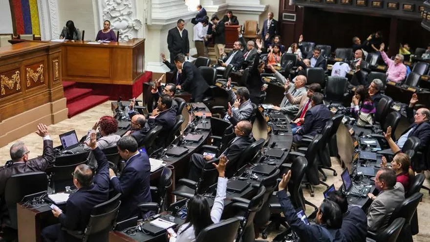 Vista general durante una sesión de la Asamblea Nacional (AN) en Caracas (Venezuela).