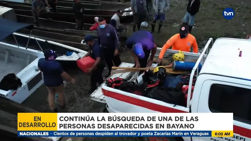 Sigue búsqueda de una persona desaparecida en Bayano
