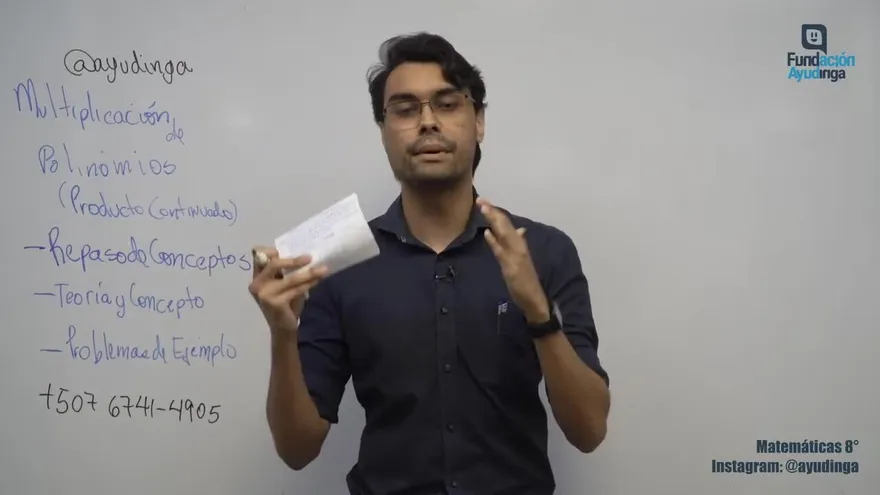 Ayudinga Matemáticas 8° - Multiplicación de Polinomios Parte II (Producto Continuado) 23 de marzo de 2020
