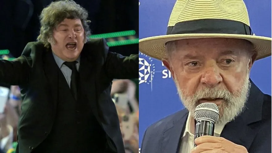 Javier Milei y Lula Sa Silva