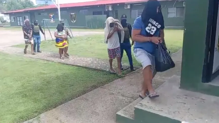 Los aprehendidos en Garachiné