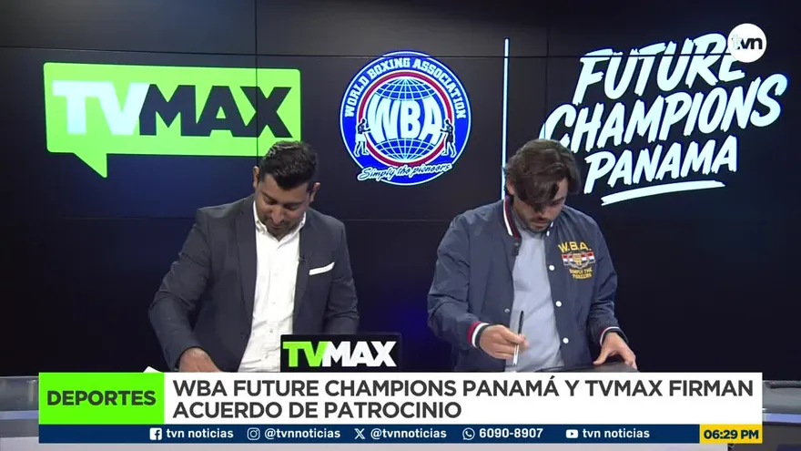 Firma de acuerdo entre WBA Future Champions Panamá y TVMAX