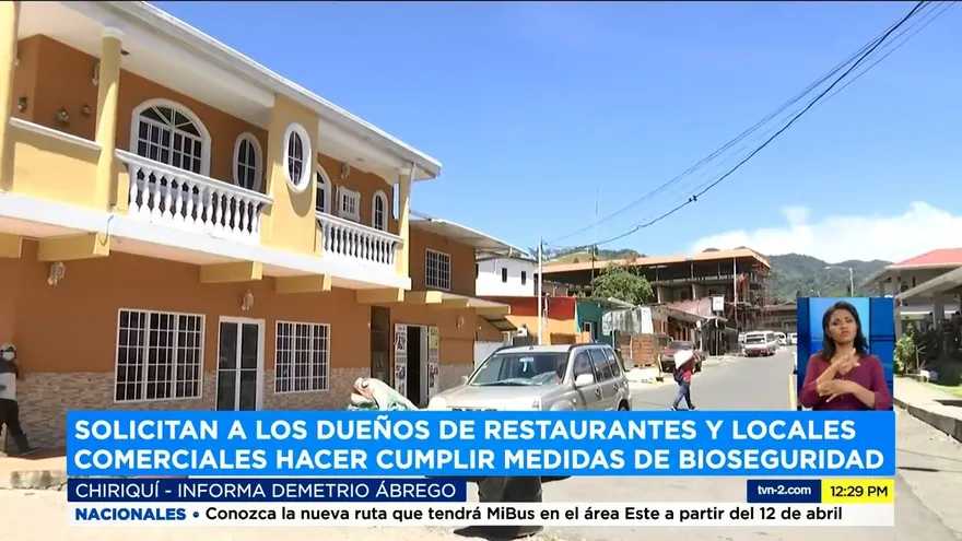 Solicitan a dueños de restaurantes en Chiriquí cumplir medidas de biosegurida
