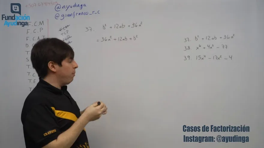 Ayudinga Matemáticas 9° - Repaso General de Casos de Factorización Parte VI 11 de mayo de 2020