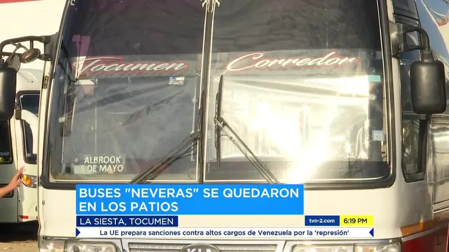 Buses nevera están no salen de sus piqueras en Tocumen