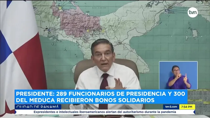 Presidente: 289 funcionarios de Presidencia y 300 del Meduca recibieron bonos solidarios