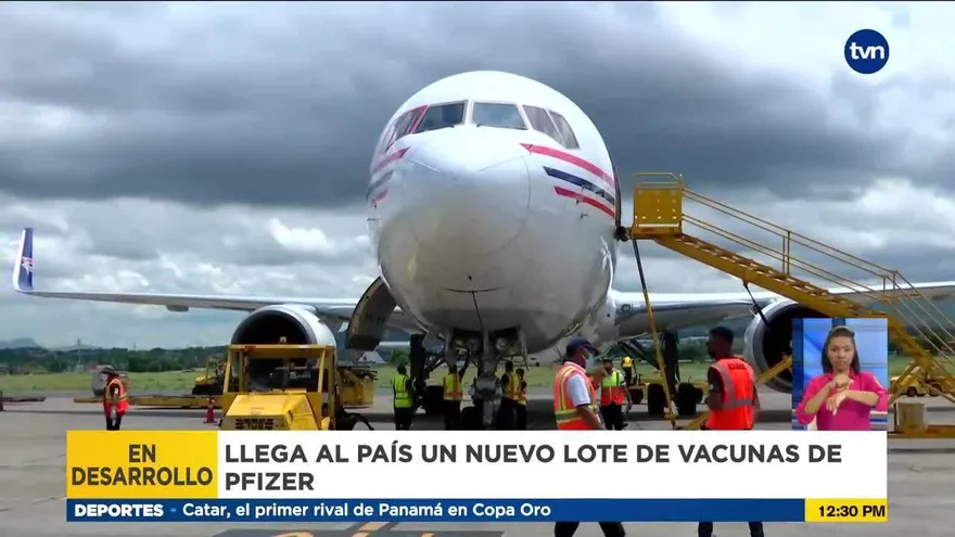 Llega a Panamá el vigésimo lote de vacunas contra la COVID