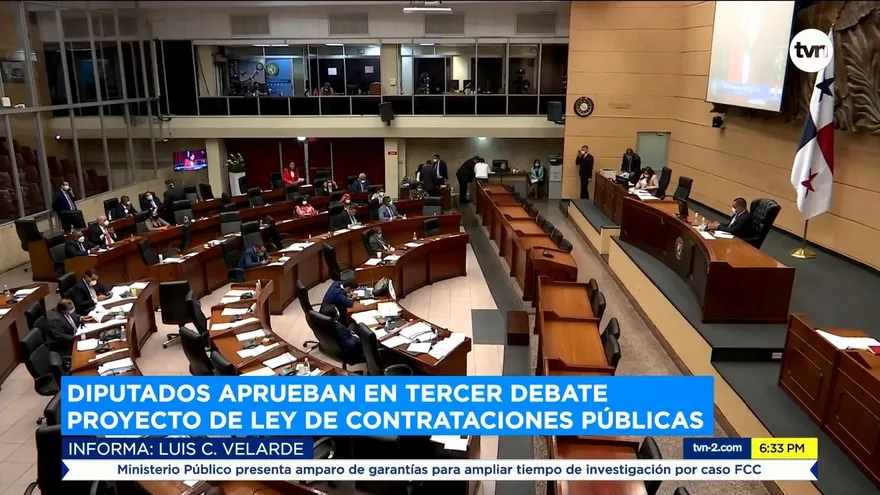 Diputados aprueban en tercer debate proyecto de Ley de Contrataciones Públicas