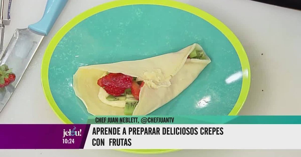 Vídeo Aprende a hacer crepes de frutas con crema pastelera Chef
