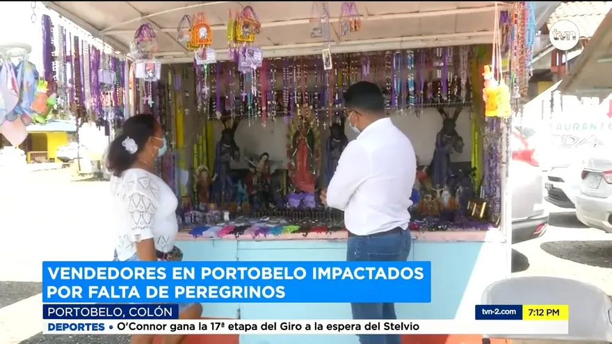 Pequeños comerciantes en Portobelo, afectados por la pandemia