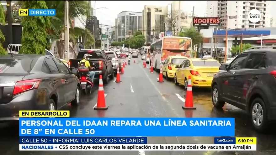 El Idaan trabaja en la red de alcantarillado sanitario de 8 pulgadas en Calle 50.