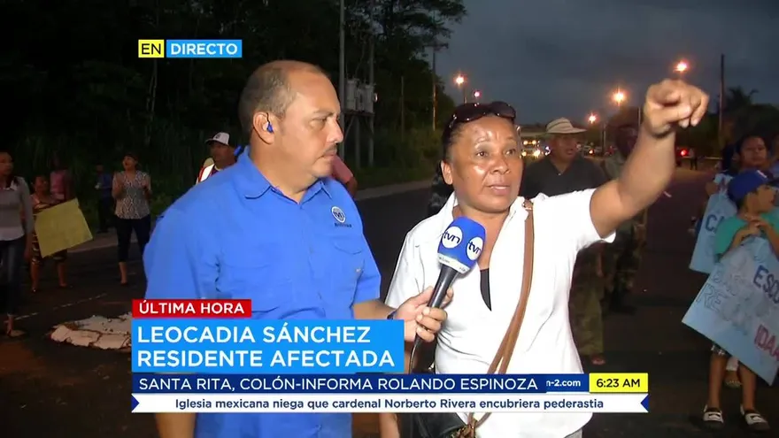 Residentes de Santa Rita en Colón protestan por falta de agua