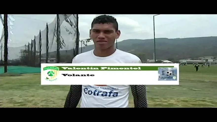 Valentín Pimentel, jugador de La Equidad, entrevistado en Colombia