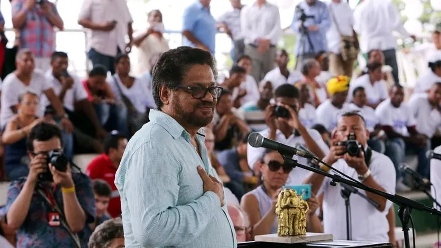 En la imagen, el jefe guerrillero de las FARC Iván Márquez.