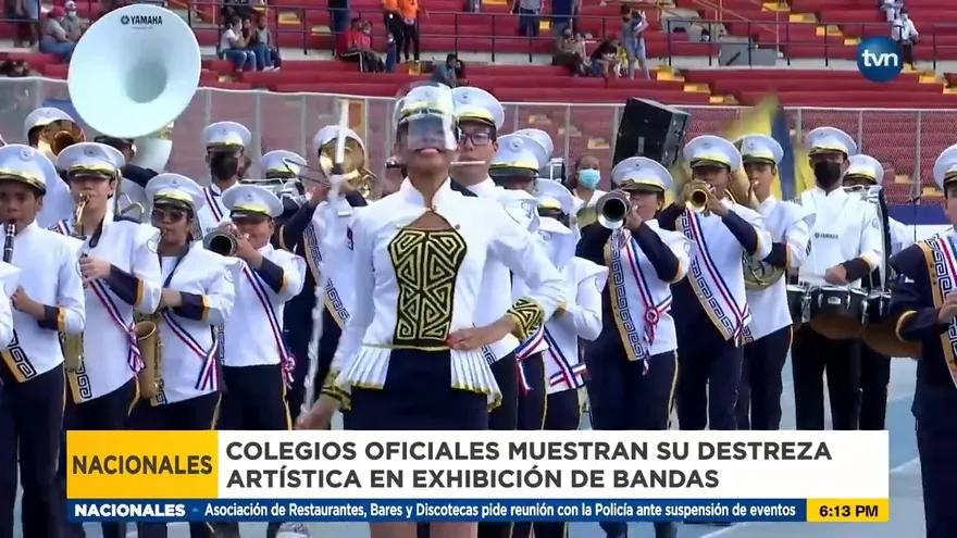 Exhibición de bandas musicales en el Rommel Fernández