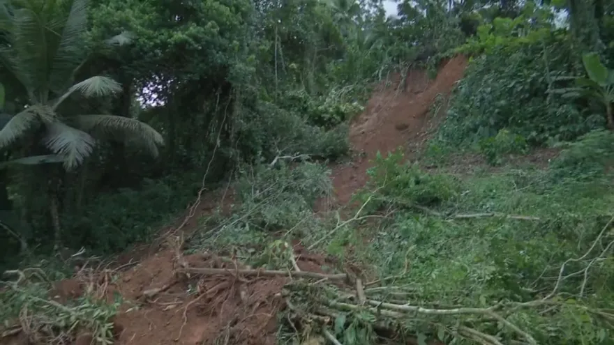 Familias en Buena Aventura de Colón piden ayuda tras deslizamiento de tierra que afectó sus viviendas.