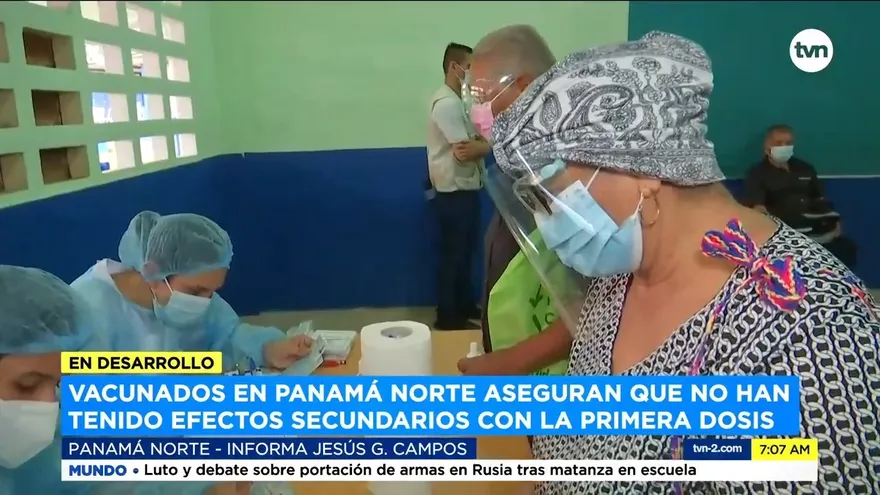 Vacunados en Panamá Norte aseguran que no han tenido efectos secundarios