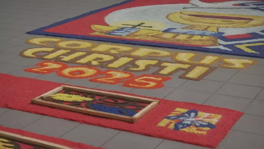 Alfombra de sal del Corpus Christi
