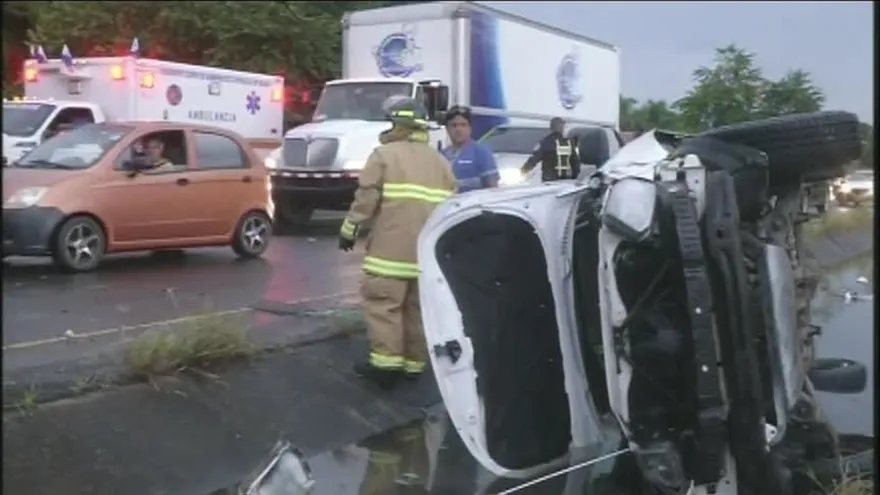 Se registra triple colisión en Santiago de Veraguas