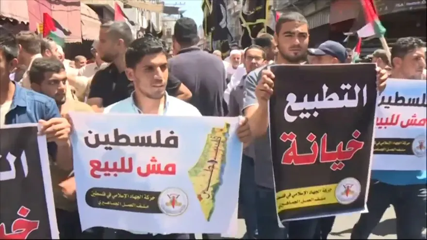 Palestinos denuncian acuerdo Israel-Emiratos