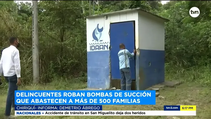 Roban bomba de acueducto en Bugaba, 500 familias están afectadas
