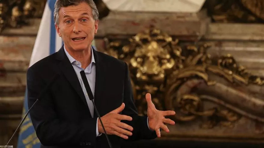 El presidente argentino, Mauricio Macri, durante una rueda de prensa en la Casa Rosada de Buenos Aires (Argentina).