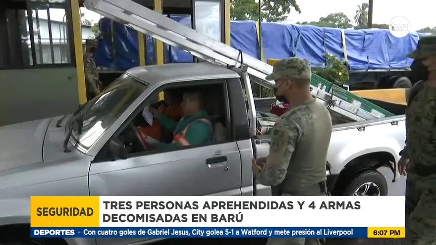 Aprehenden a tres personas en Barú