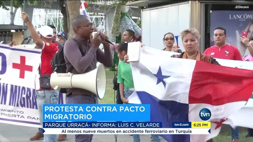 Protesta contra el Pacto Migratorio