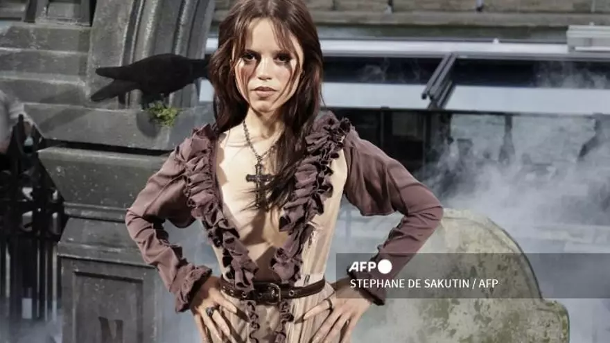 Jenna Ortega, en su interpretación de Merlina Addams.