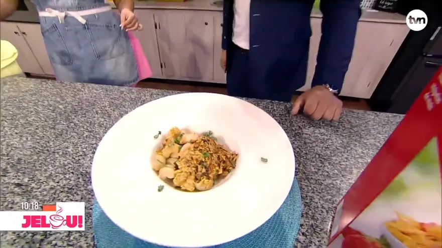 Receta: Mac & Chesse con camarones (final)