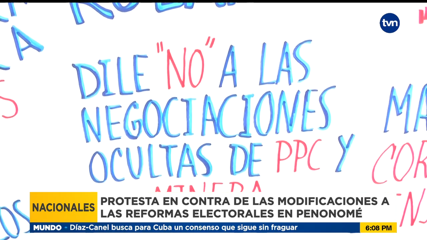 En Coclé se unieron a las protestas en contra de las reformas electorales
