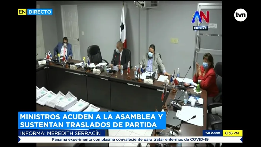 Ministros sustentan traslados de partidas en la asamblea de diputados